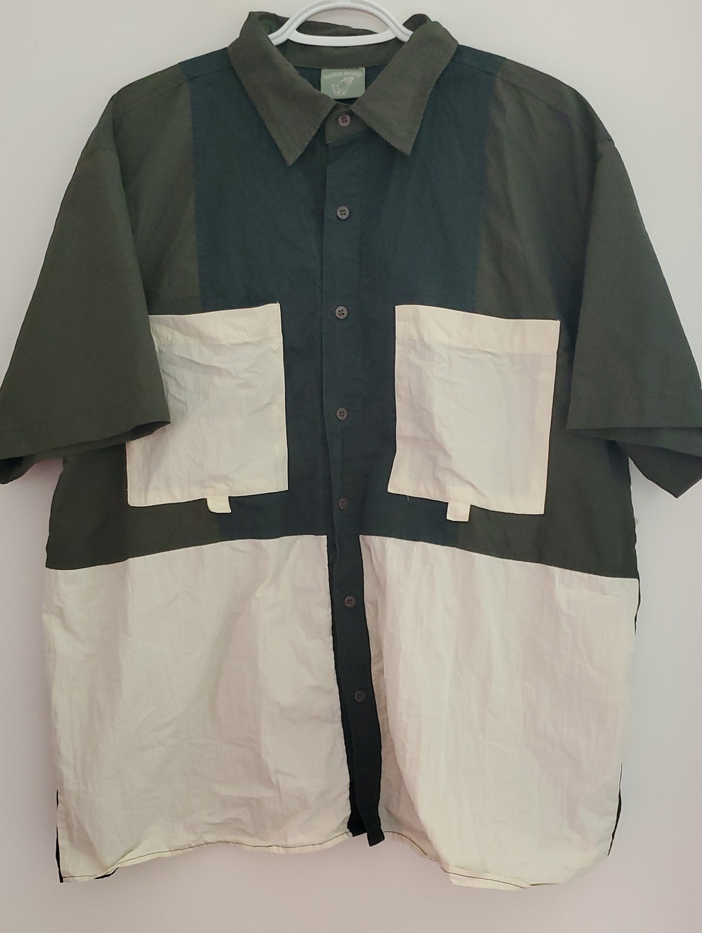 Colorblock Utility Button Up